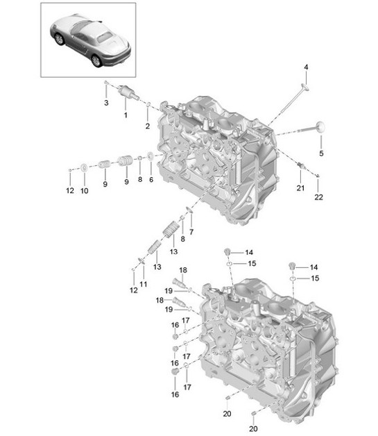 Diagram 103-005 Porsche Cayman 718 2.0L PDK (300Bhp) Motor
