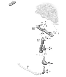 Montagedrager / Koelvloeistofleiding 718 (982) Boxster GTS 4.0L 2017>>