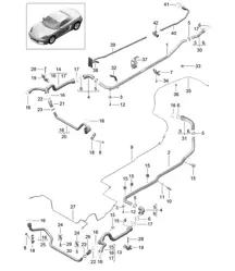 Water cooling / Coolant pipe / Breather line 718 (982) Boxster 2017>>