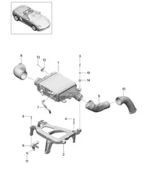 Ladeluftkühler / Turboaufladung 718 (982) Boxster 2017>>