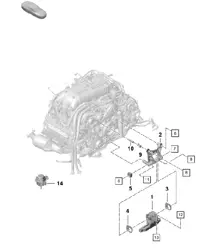Engine suspension 718 (982) Boxster GTS 4.0L 2017>>