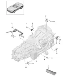 Handgeschakelde versnellingsbak / Afzonderlijke onderdelen / Sensor (Model: G8200,G8220) - Handgeschakelde 6 versnellingen - 718 (982) Boxster 2017>>