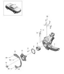 Rear axle / Wheel carrier / Wheel hub 718 (982) Boxster 2017>>