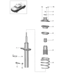 Shock absorbers / Coil spring 718 (982) Boxster 2017>>