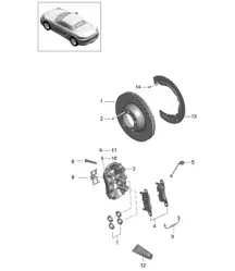 Disc brake / Rear axle  718 (982) Boxster 2017>>