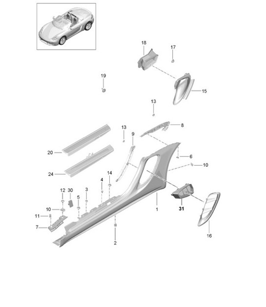 Diagram 801-090 Porsche Cayenne 3.2L V6 2003>> Body