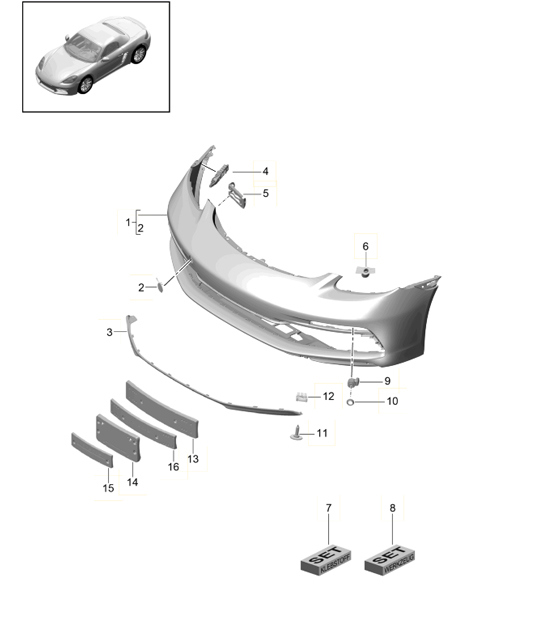 Diagram 802-004 Porsche 991 (911) MK1 2012-2016 Body
