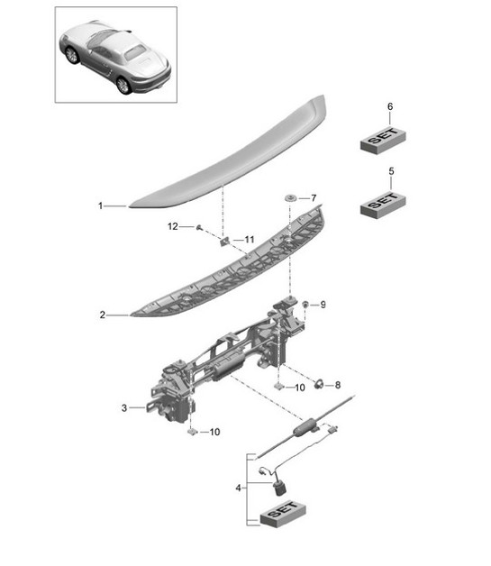 Diagram 803-007 Porsche 991 Carrera 2 3.0L (370 Bhp) Body