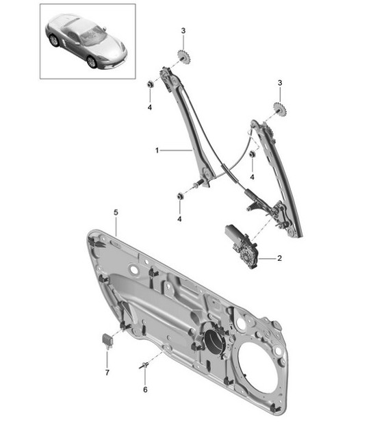 Diagram 804-030 Porsche 968 (1992-1995) Carrosserie