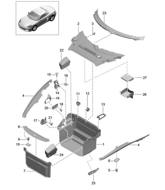 Diagram 807-000 Porsche Cayenne Turbo 4.5L 2003>> Carrocería