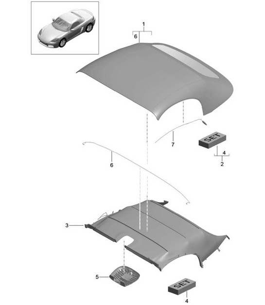 Diagram 811-000 Porsche 997 Carrera 2S 3.8L 2005>> Body