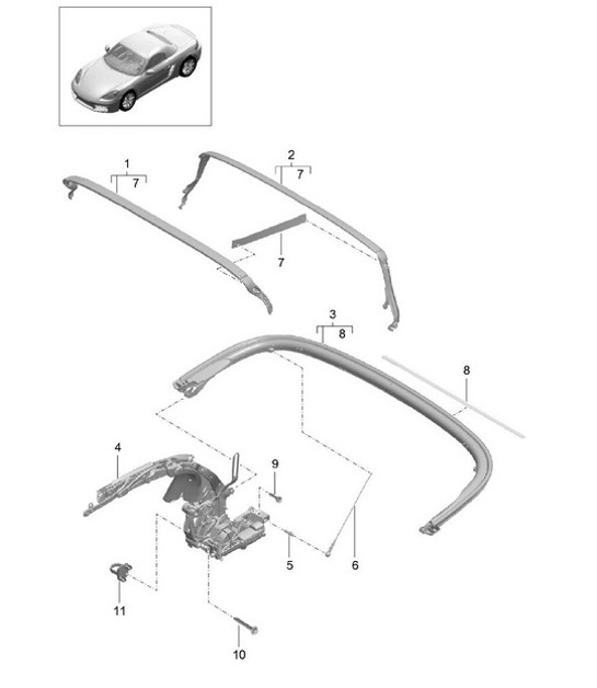 Diagram 811-010 Porsche Cayenne S/GTS 4.8L 2007>> Body