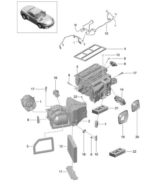 Diagram 813-010 Porsche Panamera 970 MK1 (2009-2013) Karosserie