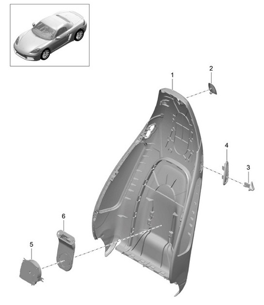Diagram 817-004 Porsche Cayenne 9PA (955) 2003-2006 Body