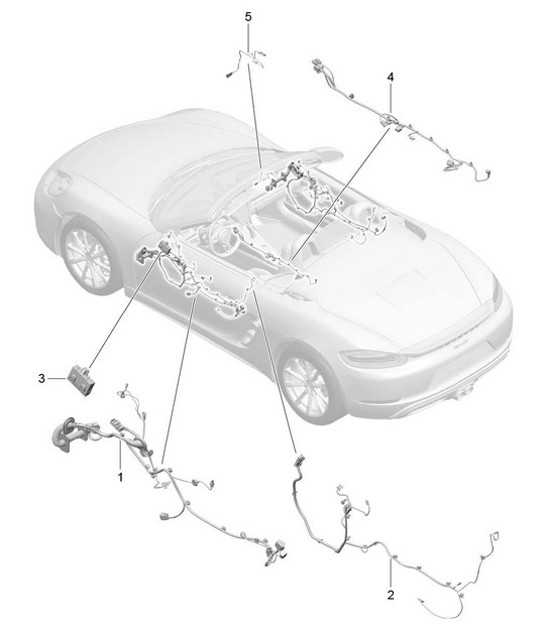 Diagram 902-015 Porsche 991 Speedster Materiale elettrico
