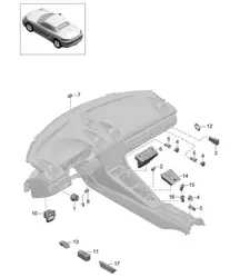 Switch / Control panel / Air conditioning 718 (982) Boxster 2017>>
