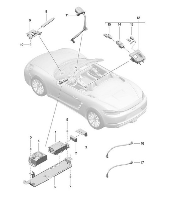 Diagram 911-004 Porsche Cayenne Turbo / Turbo S 4.8L 2007>> Electrical equipment