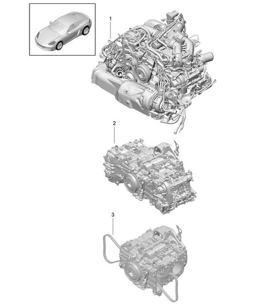 Diagram 101-000 Porsche 996 TURBO 2000-05 Motore