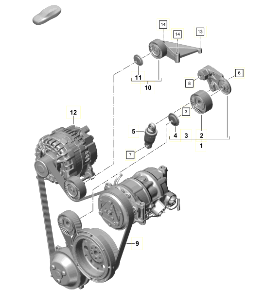 Diagram 101-011 Porsche Cayman 718C (982C) 2017>> Engine