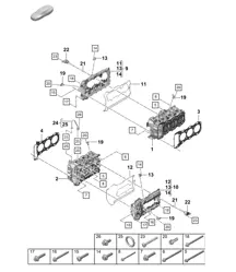 Culata / Junta de culata / Tapa de válvulas 718C (982C) Cayman GTS 4.0L 2017>>