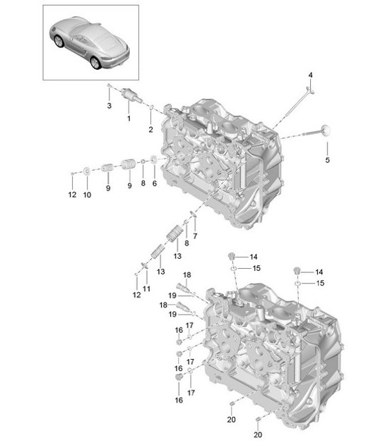 Diagram 103-005 Porsche 996 C2 3.4L 1997-08/01 Motor