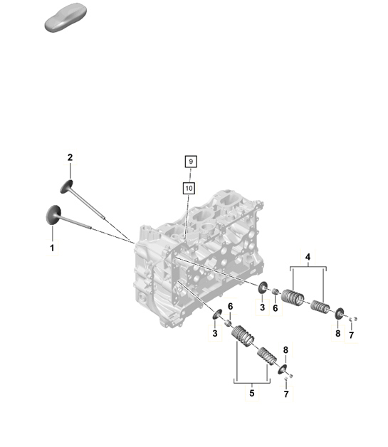 Diagram 103-006 Porsche Cayenne 92A (958) 2010-2017 Engine