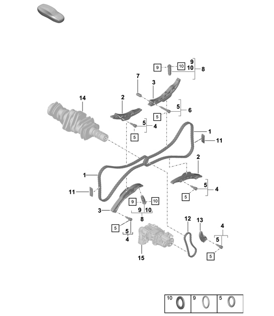 Diagram 103-016 Porsche 911 1965-1968 2.0L / 912 SWB（F） 引擎