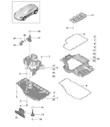 Lubricación motor / Cárter de aceite 718C (982C) Cayman 2017>>