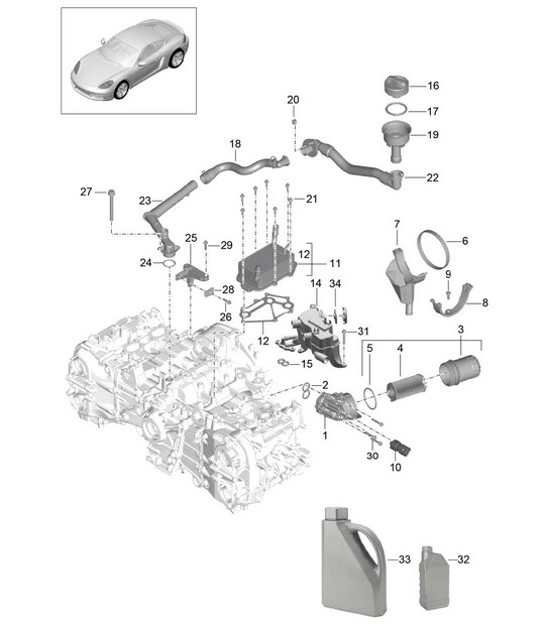 Diagram 104-005 Porsche Cayenne 3.2L V6 2003>> Motor