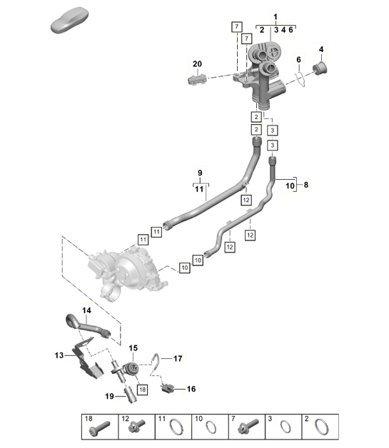 Diagram 105-003 Porsche 卡宴 Turbo 4.5L 2003>> 引擎