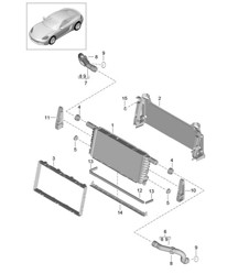 Radiatore centrale (PR:153) 718C (982C) Cayman 2017&gt;&gt;
