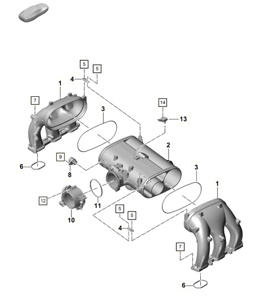 Diagram 107-011 Porsche Boxster GTS 718 4.0L PDK（400 马力） 引擎