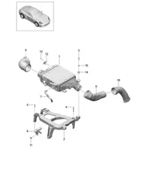 Ladeluftkühler / Turboaufladung 718C (982C) Cayman 2017>>
