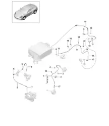 Stuurleiding / Vuldruk / Koelvloeistofpomp / Bypassklep 718C (982C) Cayman 2017>>