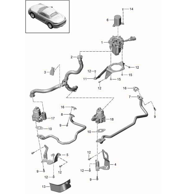 Diagram 108-000 Porsche 924 (1977-1988) Engine