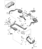 Fuel System, Exhaust System Cayman 718 (982) 2017>>