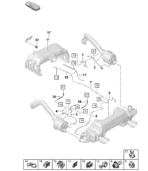 Benzinepartikelfilter / Exahustklepregeleenheid 718C (982C) Cayman GTS 4.0L 2017>>