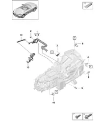 Handgeschakelde versnellingsbak / losse onderdelen (model: GTS 4.0,G8230) - handgeschakelde 6 versnellingen - 718C (982C) Cayman GTS 4.0L 2017>>