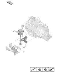 Versnellingsbakbevestigingsonderdelen (model: GTS 4.0, G8230, CG270) 718C (982C) Cayman GTS 4.0L 2017>>