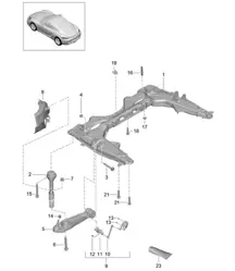 横梁 / 叉骨 718C (982C) Cayman 2014>>