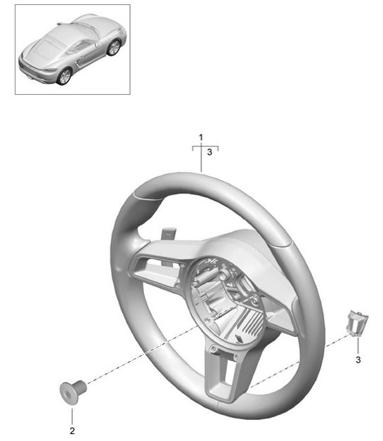 Diagram 403-055 Porsche Macan (95B) MK1 (2014-2018) Front Axle, Steering 
