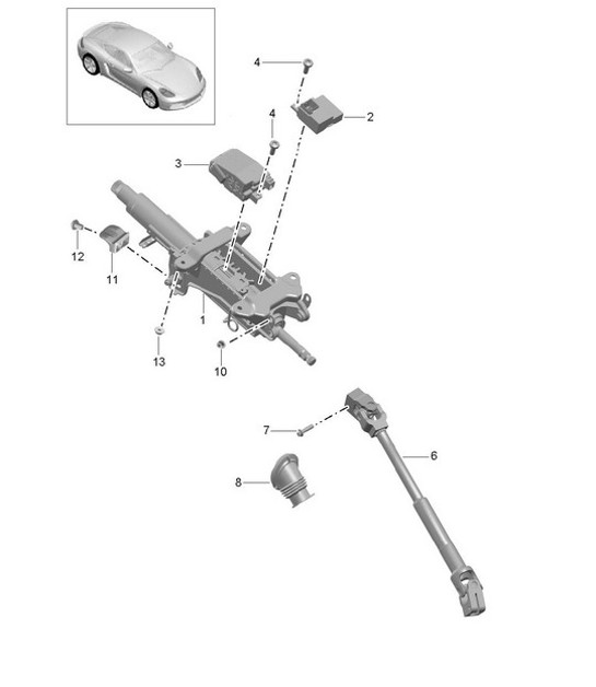 Diagram 403-060 Porsche Cayenne MK3 (958) 2010-2017 Vorderachse, Lenkung 
