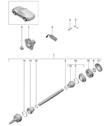 Antriebswelle / Radnabe 718C (982C) Cayman 2017>>