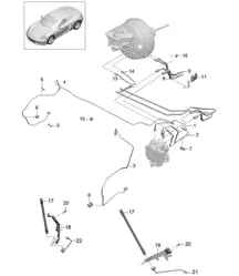 Tubi freno / Avantreno - anteriore - 718C (982C) Cayman 2017>>