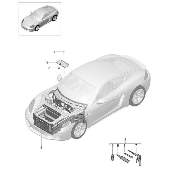 Diagram 801-005 Porsche 996 (911) (1997-2005) Body