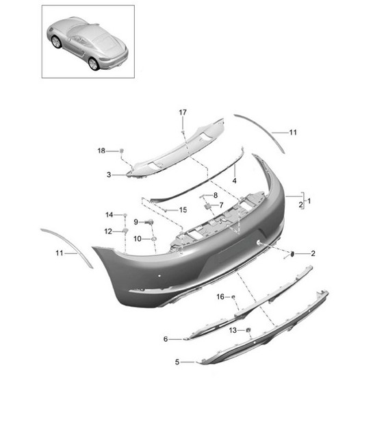 Diagram 802-020 Porsche 991 Turbo 3.8L (520 CV) Carrocería