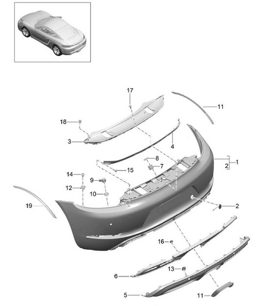 Diagram 802-023 Porsche 991 (911) MK2 2016-2019 Body