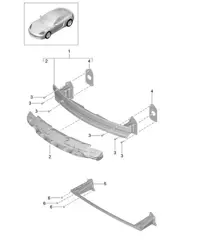 Supporto paraurti - ANTERIORE - 718C (982C) Cayman 2017>>