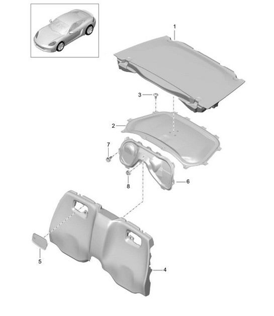 Diagram 807-025 Porsche 997 (911) MK1 2005-2008 Karosserie