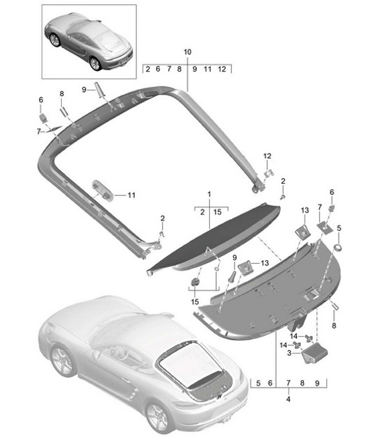 Diagram 807-035 Porsche 开曼718C(982C)2017>>  车身